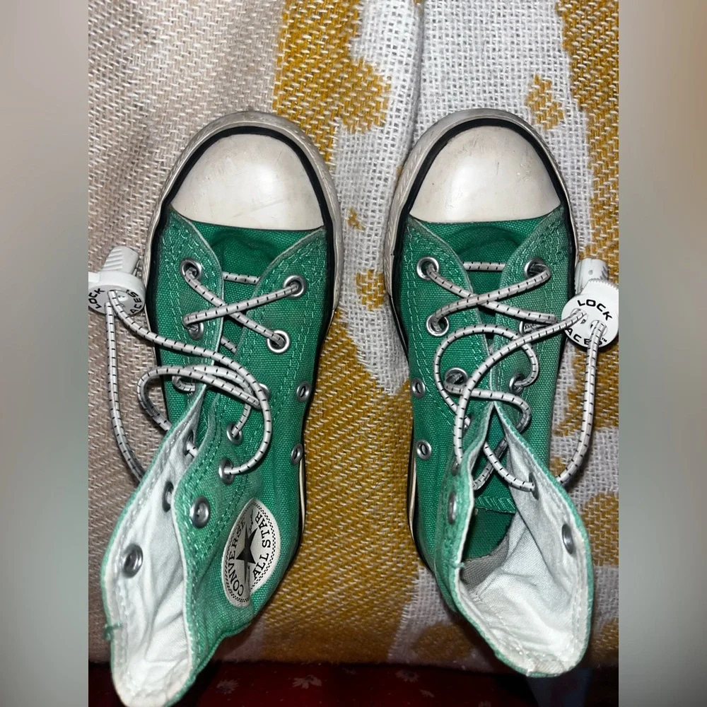 Converse Kids Green Canvas High-Top Sneakers 10.5